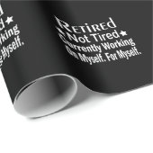 Papier Cadeau Retraité Pas Fatigué Drôle Retraite (Coin rond)