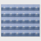 Papier Cadeau Retraite photo bateau (Plat)