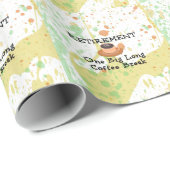 Papier Cadeau Retraite: Une grande pause café longue (Coin rond)