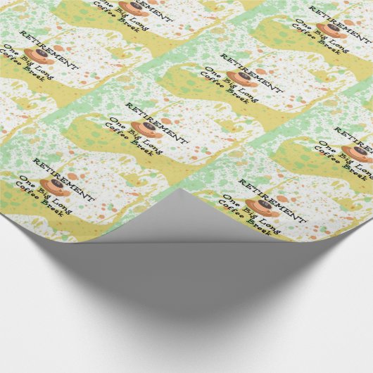 Papier Cadeau Retraite - Une longue pause café (Coin)