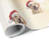 Papier Cadeau Retriever Blond Doré 1 (Coin rond)