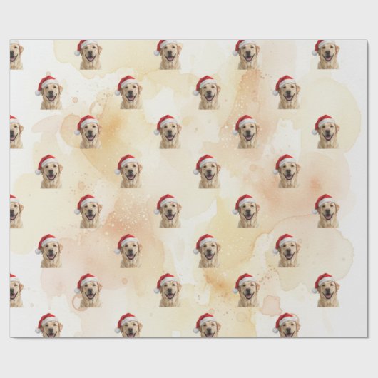 Papier Cadeau Retriever Blond Doré 1 (Plat)