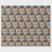 Papier Cadeau Retriever d'or se rafraîchir dans un tableau (Plat)