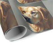 Papier Cadeau Retriever doré (Coin rond)