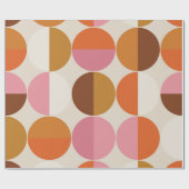 Papier Cadeau Retro 60s - style les années 70 avec un arc-en-cie (Plat)