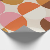 Papier Cadeau Retro 60s - style les années 70 avec un arc-en-cie (Coin)