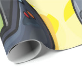 Papier Cadeau Retro 90s Handheld Game Console Gamer (Coin rond)