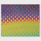 Papier Cadeau Retro 90s Vibrant Neon couleur Motif Abstrait (Plat)