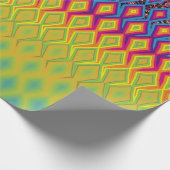 Papier Cadeau Retro 90s Vibrant Neon couleur Motif Abstrait (Coin)