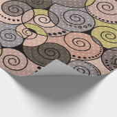 Papier Cadeau Rétro, abstrait, spirales (Coin)