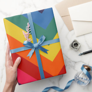 Papier Cadeau Retro Arc-en-ciel Totalement stupéfiant Papier de 