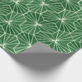 Papier Cadeau Retro Art Deco Lime Green Geometric Pattern (Coin)