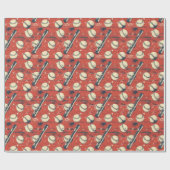 Papier Cadeau Retro Baseball Strike (Plat)