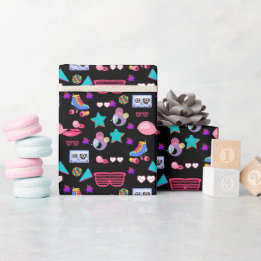 Papier Cadeau Retro black 80s Costume Vibrant culture pop