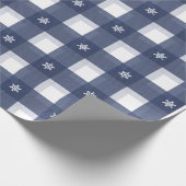 Papier Cadeau Retro Bleu Blanc Noël Nouvel An Plu (Coin)