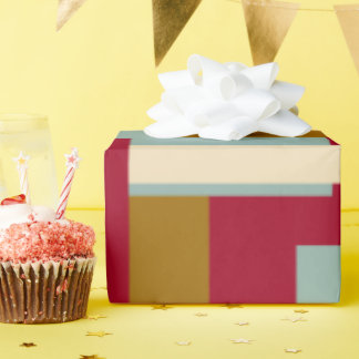Papier Cadeau Retro Block Design 3