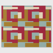 Papier Cadeau Retro Block Design 3 (Plat)