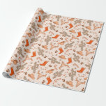 Papier Cadeau Retro Boho Western Christmas Desert Cactus Motif<br><div class="desc">Retro Boho Western Christmas Desert Cactus Motif Wrapper Papier</div>