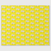 Papier Cadeau Retro Campervan Motorhome RV Van Jellow (Plat)