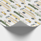 Papier Cadeau Retro Campervan Motorhome RV Van Trailer Blanc (Coin)