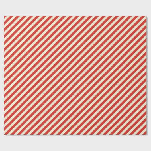 Papier Cadeau Retro Candy Cane Stripes Gift (Plat)