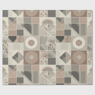 Papier Cadeau Retro Chic Géométrique Élégant Motif tribal