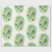 Papier Cadeau Retro Christmas Bells Pastel Motif (Plat)