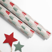 Papier Cadeau Retro Christmas Trees Wrapping Paper