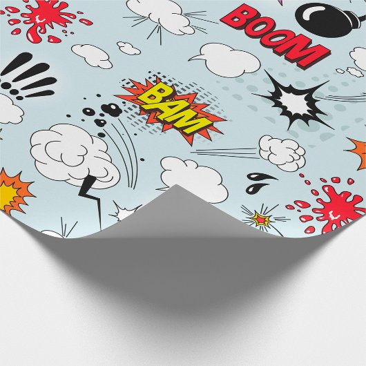 Papier Cadeau Retro Comic Explosion Pop Art
