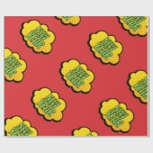 Papier Cadeau Retro Comic Style de livre Nouvel An (Plat)