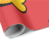 Papier Cadeau Retro Comic Style de livre Nouvel An (Coin rond)