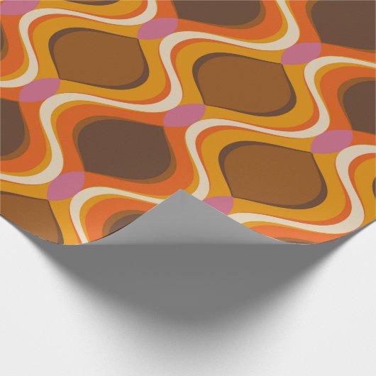 Papier Cadeau Retro courbe sans couture motif. wallp style les a (Coin)