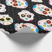 Papier Cadeau Rétro crâne de sucre (Coin)