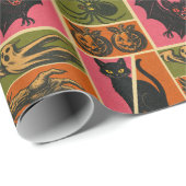 Papier Cadeau Retro Creeps (Coin rond)