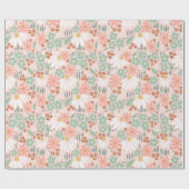 Papier Cadeau Retro Cute Rose Fleur sauvage Daisy Enfants (Plat)
