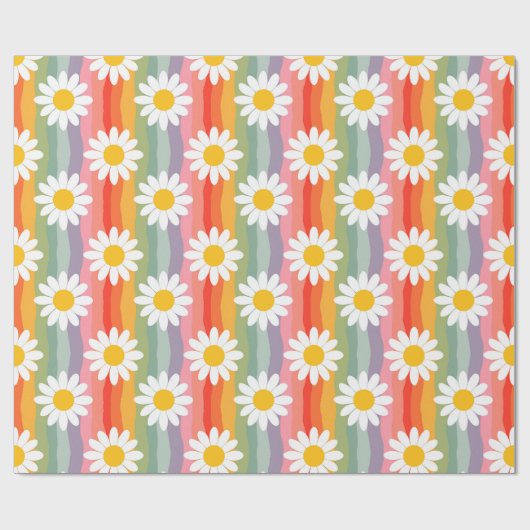 Papier Cadeau Retro Daisy (Plat)