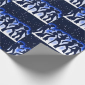 Papier Cadeau Retro Dance Party Bleu (Coin)