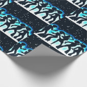 Papier Cadeau Retro Dance Party Turquoise (Coin)