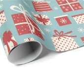 Papier Cadeau Rétro enveloppe de cadeau de papier d'emballage de (Coin rond)