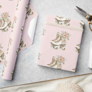 Papier Cadeau Retro Floral Roller Design Vintage Pastels