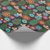 Papier Cadeau Rétro, Flower Patch (Coin)