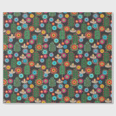 Papier Cadeau Rétro, Flower Patch (Plat)