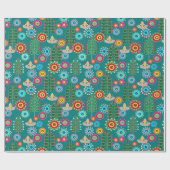 Papier Cadeau Rétro, Flower Patch (Plat)