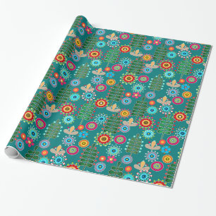 Papier Cadeau Rétro, Flower Patch