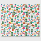 Papier Cadeau Rétro, Flower Patch (Plat)