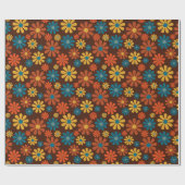 Papier Cadeau Retro Flower Power 1960 (Plat)