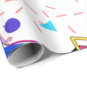 Papier Cadeau Rétro Funky (Coin rond)