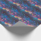 Papier Cadeau Rétro futuriste : 80's Neon Geometry. (Coin)