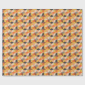Papier Cadeau Retro Geometry 60s, Vintage Seamless. (Plat)