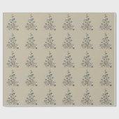 Papier Cadeau Retro Golf Club Christmas Tree Golfing X-mas (Plat)